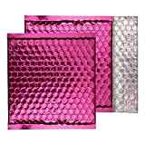 Purely Packaging - Buste imbottite con chiusura adesiva, formato CD, 165 x 165 mm, confezione da 100 pezzi, colore: rosa ...