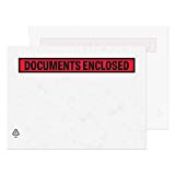 Purely Packaging - Buste stampate con chiusura adesiva, scritta in inglese"Documents Enclosed", formato A5, 235 x 175 mm, confezione da ...