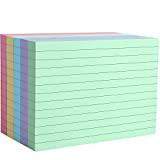 QAINJG A6 Righe Index Crads, 400 Pz Schede Revisione, 5 Colori Record Card per Ufficio Scuola Apprendimento