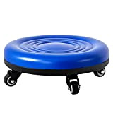 Qiwey - Sgabello girevole per pedicure a 360°, con rotelle e rotelle per sedili bassi su ruote, per casa, ufficio, ...