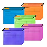QNLEMON 20 pezzi A4 File Sospesi in Formato con Linguette e Inserti per Schede per Ufficio Organizzazione a Casa