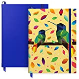 Quaderno da disegno tascabile Arteza, set di 2, 15,2 x 20,3 cm, 96 fogli ciascuno, design con uccelli e blu ...