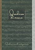 Quaderno di Musica | Quaderno musicale pentagrammato: 12 pentagrammi per pagina grande formato A4, copertura flessibile verde. carta bianca di ...