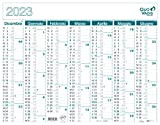 QUO VADIS - 238009Q - Linea: Calendario Banca - Calendario Da Muro Annuale 2023, Calendario, 14 Mesi, Dicembre-Gennaio, 55x43cm, Carta ...