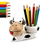 R.u.M. Toys Portamatite Lulu la mucca – Portapenne per bambini in legno di faggio europeo – Portapenne fatto a mano ...