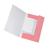 Raccoglitore originale FALKEN PastellColor, in cartoncino molto robusto con 3 alette ed elastico, in formato DIN A4, colore rosa fenicottero ...