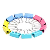 Raccoglitori Clip, 48pc Set di clip colorate per ufficio, Fermafogli a Clip, Fermacarte, Clip Multiuso in Metallo, Pinze Multiuso, Ufficio ...