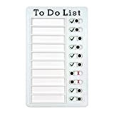 RANRAO Memo Plastic Board Chore Chart Riutilizzabile RV Checklist, Rv Checklist Note Board,Daily to Do List Notepad con pulsante scorrevole