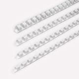 RAYSON Dorsi Plastici per Rilegatura, 21 Anelli, 20-90 Fogli, Miste Size, A4, Blanca, Confezione da 100