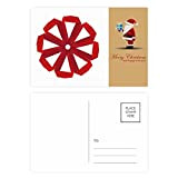 Red astract Christmas Flower Origami - Set di cartoline con Babbo Natale, 20 pezzi