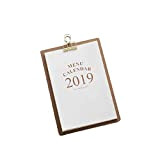 Retro Style 2019 Home Office Calendar, Portable Menu Style Semplice Creativo Fai da Te a Fogli mobili Calendario (Color : ...