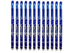RHardware 12 penne a inchiostro blu, cancellabili in gel da 0,7 mm, cancellabili per cancelleria scolastica