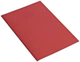 RHINO-Quaderno formato A4, 80 pagine, a quadretti, colore: rosso (Confezione da 10)
