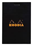 Rhodia 112009C Blocco punto metallico N ° 11 nero, A7 (7,4x10,5 cm), 80 fogli a strappo, quadratini 5x5, carta bianca ...
