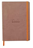 RHODIA 117372C - Taccuino morbido in legno di rosa, formato A5, a righe, 160 pagine, carta Clairefontaine, avorio 90 g/m², ...