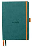 Rhodia 117806C - Taccuino morbido Goalbook pavone, formato A5, 14,8 x 21 cm, con puntini, 240 pagine, carta Clairefontaine avorio ...