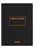 Rhodia 119249C Composition Book -Taccuino morbido con dorso telato, 19x25 cm, 160 pagine, a righe+marg. , carta Clairefontaine bianca 80 ...