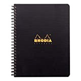 Rhodia 119911C quaderno a spirale Rhodiactive Notebook A5 + (16x21 cm), 160p staccabile, perf. 6 fori, righe + margine, carta Clairefontaine ...