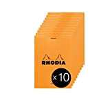 RHODIA 12600C - Bloc-Notes a punto METALLICO N°12 Arancione - 8,5x12 cm - a righe - 80 Fogli Staccabili - ...