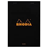 Rhodia 160009C - Taccuino A5, 80 fogli bianchi, Colore: Nero, 14,8 x 21 cm, 1 pezzo
