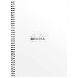 Rhodia 193001C Quaderno a spirale Notebook A4 (22,5x29,7 cm), 80 pagine staccabili, quadretti con cornice e margine, carta Clairefontaine bianca ...