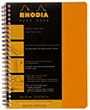 Rhodia 193468C Quaderno a spirale Notebook 16x21cm, 80 pagine staccabili, a righe, carta Clairefontaine bianca 80 g/m², copertina arancione
