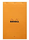 Rhodia 19600-O - Set di 1 blocchi note con copertina e 80 fogli staccabili formato A4+ a righe con margine, ...