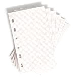 Ricambio 300 Fogli (600 Pagine) Mini Formato POCKET 7,5 X 12,5 cm con 6 fori, Ricarica Planner Refill per Organizer ...