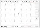 Ricambio agenda A4 Verticale BIANCO 21x30 settimanale forata (4 fori) agenda organizer - 2023