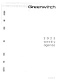 Ricambio Agenda Anelli Datato Settimanale Orizzontale 15x21 Master,A5 2023 Greenwitch AMS10