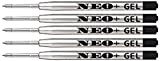 Ricariche per penna in metallo GEL a sfera di qualità, economiche ma di lunga durata, 5 pezzi, punta fine 0,5 ...