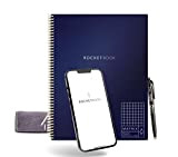 Rocketbook Matrix Graph Notebook - Eco-Friendly Reusable Notebook with 1 Pilot Frixion Pen & 1 Microfiber Cloth Included - Dark ...