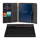 Rocketbook Smart Notebook Folio Cover - Custodia per notebook - Dark Matter Black per Letter A4, riciclabile, biodegradabile, portapenne, chiusura ...
