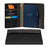 Rocketbook Smart Notebook Folio Cover - Custodia per notebook - Dark Matter Black per Executive A5, riciclabile, biodegradabile, portapenne, chiusura ...