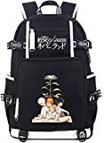 Roffatide Anime The Promised Neverland Zaino Stampato Zaino Cosplay Zaino Scuola Bookbag con Porta di Ricarica USB e Porta per ...