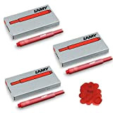 Rosso d'inchiostro per penna stilografica Lamy T10 ricarica per cartucce di ricambio Nexx Vista Pack Of 3 (15 Ink Cartridges) ...