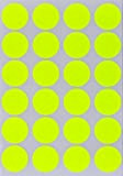 Royal Green Bollini Adesivi Gialli Fluorescenti 25mm - Etichette Adesive Rotonde Colorate Diametro 2,5cm - Confezione da 360 Pezzi
