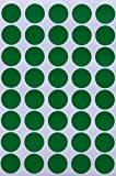 Royal Green Bollini Adesivi Rotondi Multiuso Colore Verde 19mm - Etichette Colorate Scrivibili da 1,9 cm - Confezione da 600 ...