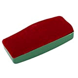 Ruilogod Custodia in plastica Velluto gesso Cleaner Lavagna Eraser Verde Rosso