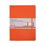 Ryman - Taccuino di Dimensioni Grandi a Righe con Copertina Morbida 192 pagine 96 fogli - Colore: Arancione