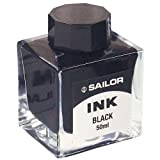 Sailor - Inchiostro nero in bottiglia standard per penna stilografica, 50 ml