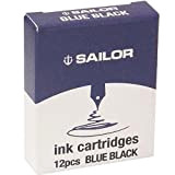 Sailor Ink Cartridges 12pcs Jentle Ink for Fountain Pen General Blue Black 13-0402-144 (Japan Import)