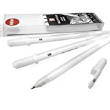 Sakura Gelly Roll Gel Pens - Bright White - 0.5/0.8/1.0mm - Wallet of 3