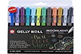 Sakura Gelly Roll Moonlight 06 FINE Set di 12 penne gel da 0,35 mm, per scrivere su carta nera