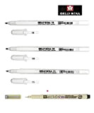 Sakura Gelly Roll White, penne Bright White in astuccio, Mix-Size 05/08 /10 e 1 indicatore 005
