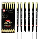 Sakura Pigma Micron Fineliners - Penne a inchiostro nero, confezione da 6