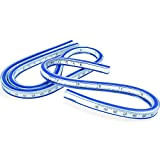 SANTOO 2 Pz Curvilinee Deformabile 60 cm e 30cm Flessibile Righello Integrato di Curva per Disegnare Curve, Tecnici, Abbigliamento Disegni ...