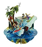Santoro Pirouette, biglietto di auguri in 3D, motivo spiaggia e surf