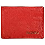 Sassora Porta biglietti da visita con protezione RFID in vera pelle unisex rosso (slot da 12 CC), rosso, M, moderno, ...