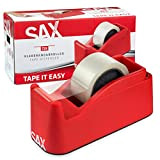 Sax Tape it Easy - Nastro adesivo con una mano sola, extra pesante, con funzione portapenne, facile da tagliare con ...